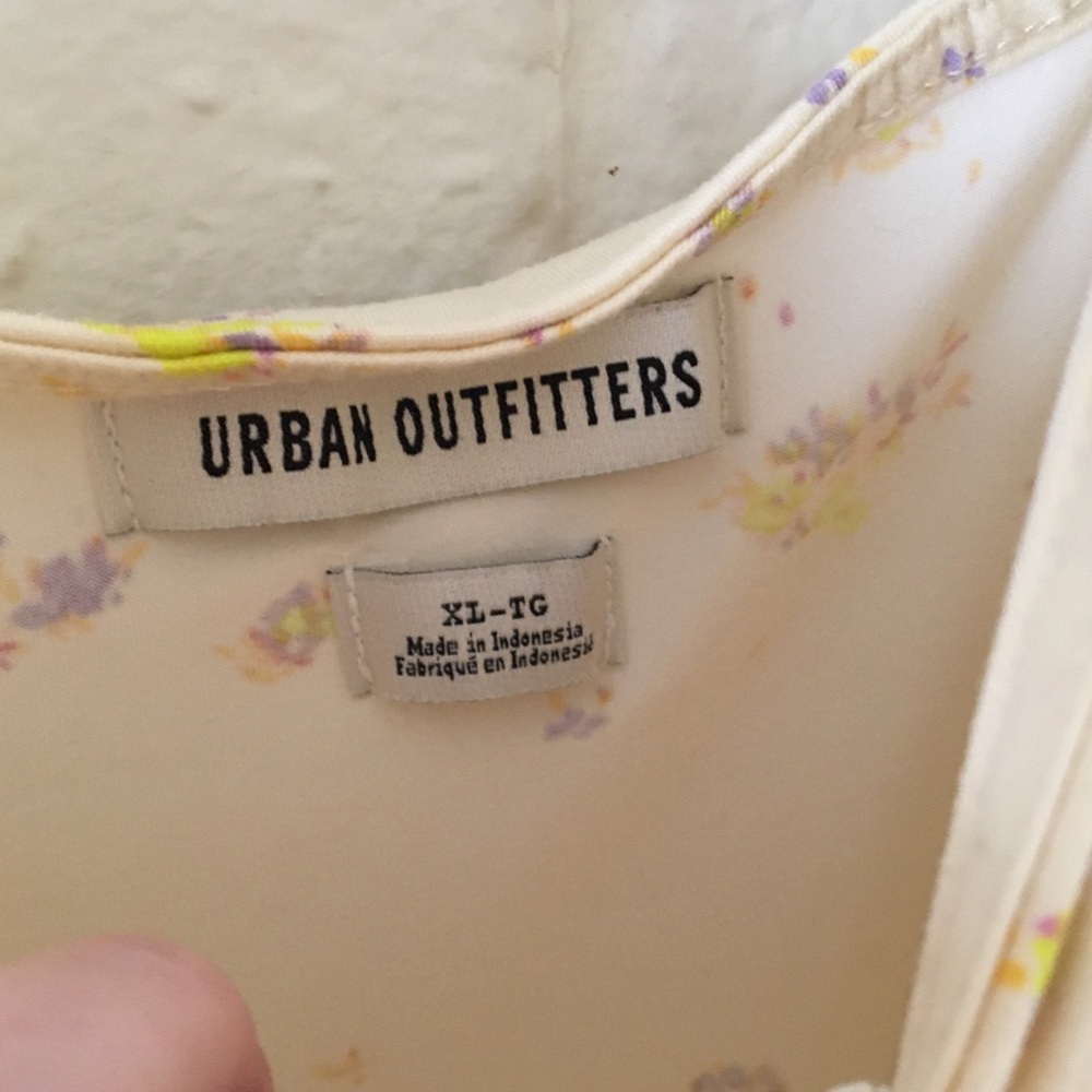 Urban Outfitters Pale Yellow Floral Cream Dress - Picture 8 of 15
